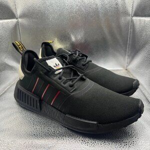 Size 10 Adidas NMD R1 Germany Black Power Red Mens Athletic Lace Up Shoes GX9887